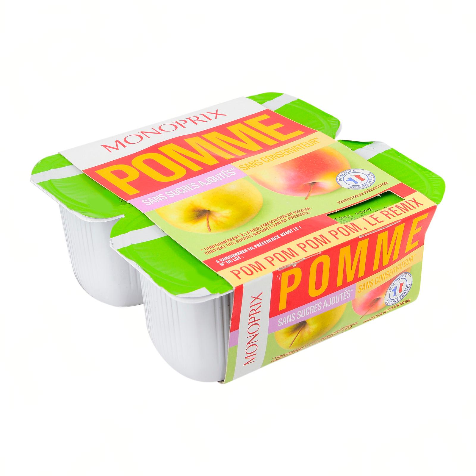 Shop Materne Pom'Potes Apple, Apricot Compote In Gourd, No Added Sugar  4x90g