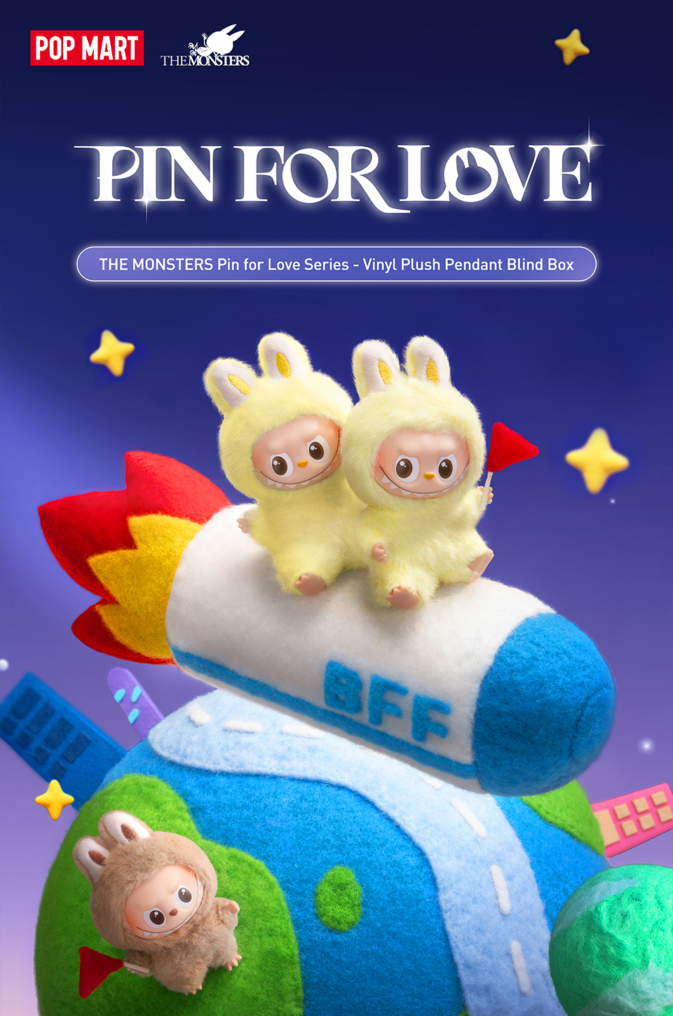 POP MART THE MONSTERS Pin for Love Series - Vinyl Plush
