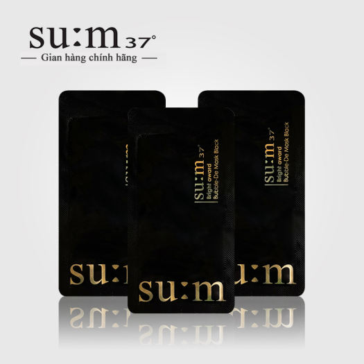 Mặt nạ sủi bọt Sum 4.5ml/gói  - Mặt nạ thải độc Sum 37; Mặt nạ thải độc Su:m37; Mặt nạ sủi bọt trắng đen Sum; Nạ sủi bọt Sum 37