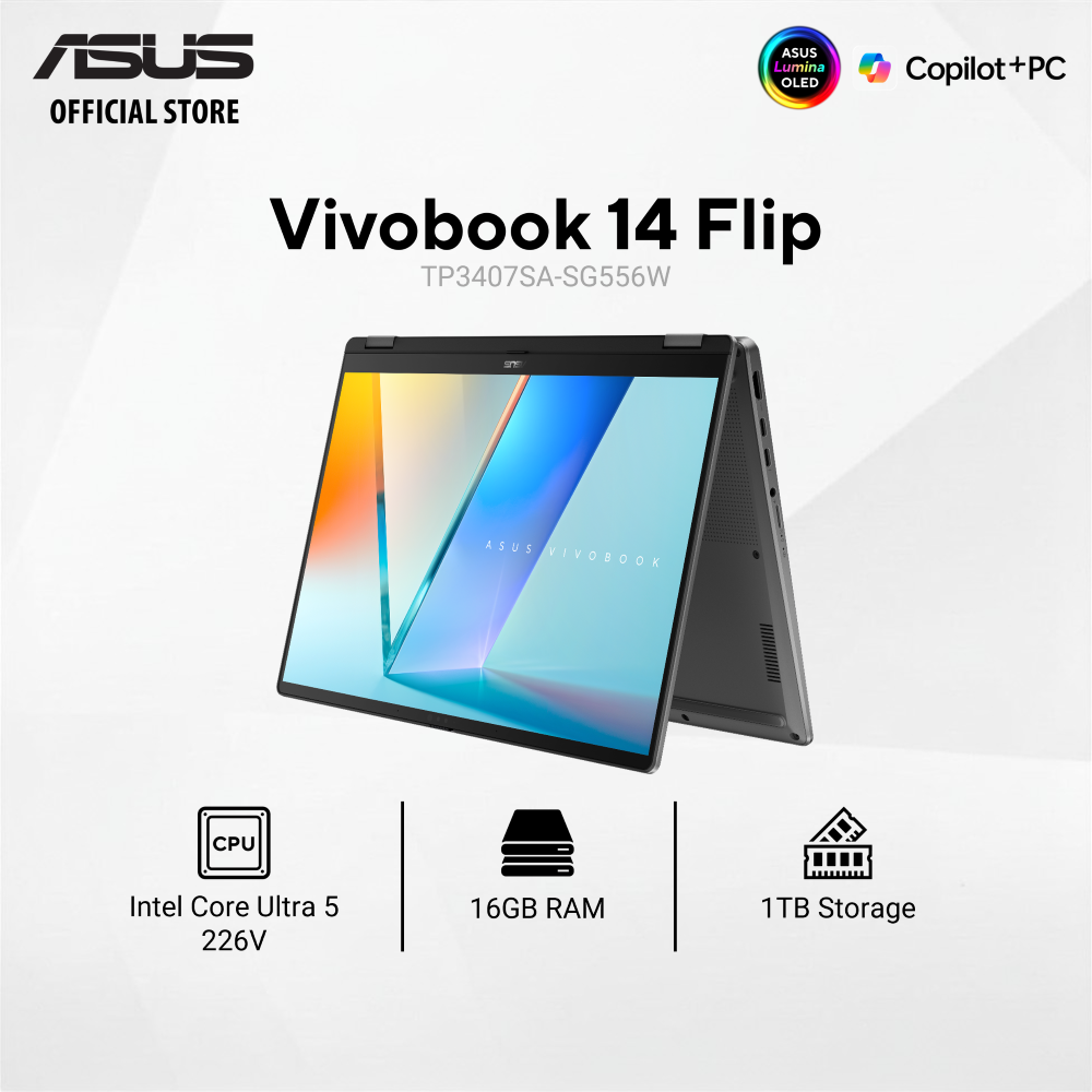 ASUS Vivobook 14 Flip TP3407SA-SG556W 14" Laptop 1...