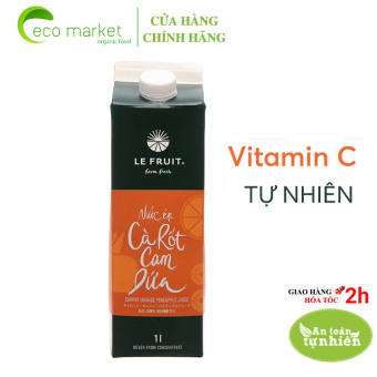 Nước ép trái cây cà rốt, cam, dứa Le Fruit hộp 1L
