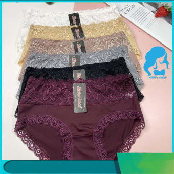 Quần lót nữ chất thun lạnh Thái lan siêu mịn Sister Hood 431, cạp cao phối ren vô cùng quyến rũ, chất vải cao cấp thấm hút, thông thoáng và co giãn 4 chiều giúp chị em thoải mái suốt cả ngày. Quần lót học sinh, quần lót nữ.