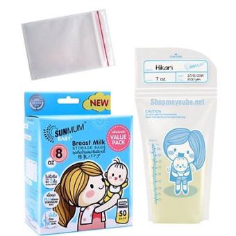 Túi trữ sữa 250ml, 100ml chính hãng Sunmum Thái Lan, 3 lớp khoá zip, có đủ kiểm định Y Tế an toàn sức khoẻ