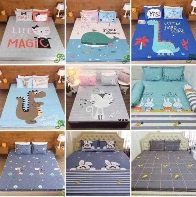 Ga chống thấm cottong cho bé ,ga chống thấm hoa văn 1m6 và1m8 ,2m2