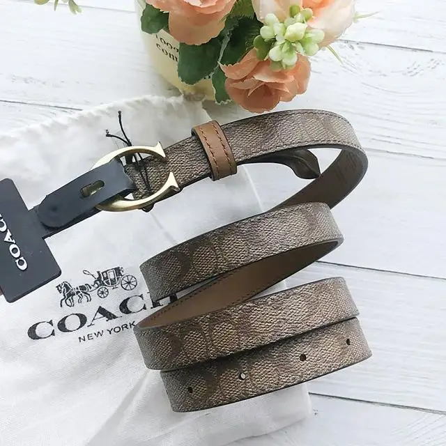 coach signature buckle belt