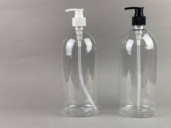 Chai Nhựa Tròn 1000ml Vòi Nhấn Đen Fi 28