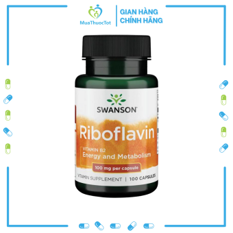 Viên Uống Bổ Sung Vitamin B2 Cung Cấp Năng Lượng Swanson Premium Vitamin B2 Riboflavin Của Mỹ 100 Viên