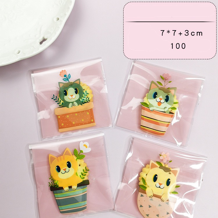 Túi dán đựng bánh kẹo 7x7 cm