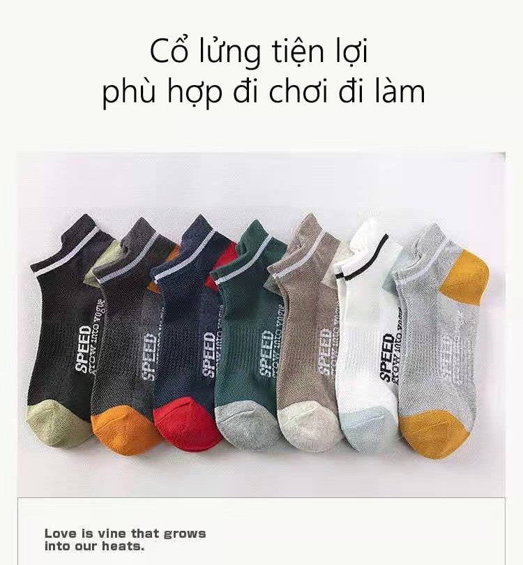 Tất cổ lửng thấm mồ hôi, thoáng khí