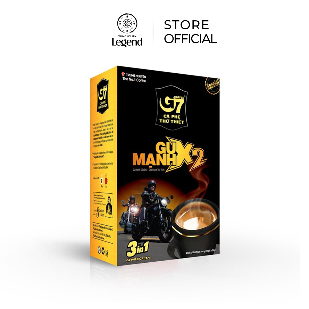 Cà phê hòa tan g7 3in1 gu mạnh x2 - 12 sachets