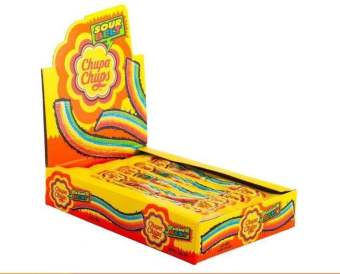 Kẹo Dẻo Chupa Chups Cầu Vồng Sour Belt (Hộp 48 thanh)