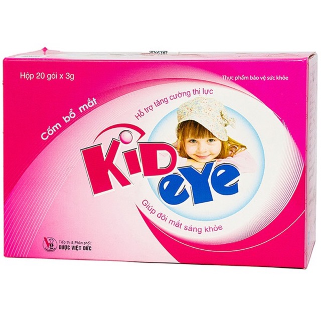 Cốm uống bổ mắt Kid Eye giúp tăng cường thị lực giảm cận thị cung cấp dưỡng chất cho mắt hộp 20 gói