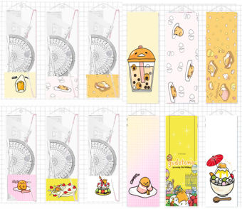 Bộ eke thước kẻ trứng lười EKI32 bộ eke gudetama cute bộ eke dễ thương