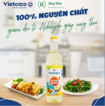 Dầu ăn dừa Vietcoco 1L (100% nguyên chất )