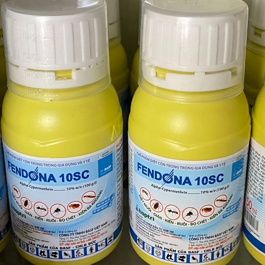 Thuốc Diệt Muỗi Và Côn Trùng FENDONA 10 SC Chai 50Ml - Sản Phẩm của Đức, Không Mùi, Tồn Lưu 4-6 Tháng