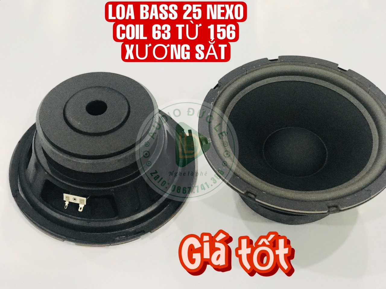 LOA BASS 25 NEXO ,COIL 63 TỪ 156  XƯƠNG SẮT - LOA 2.5 TẤC - GIÁ 01 LOA