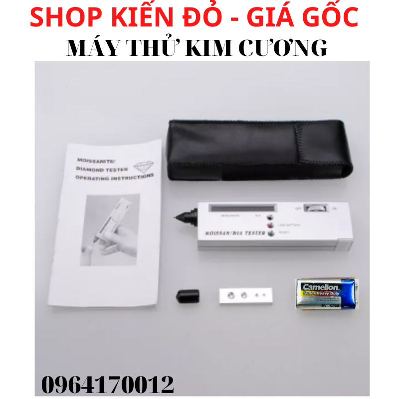 Bút thử kim cương cao cấp tặng kèm pin camelion 9v