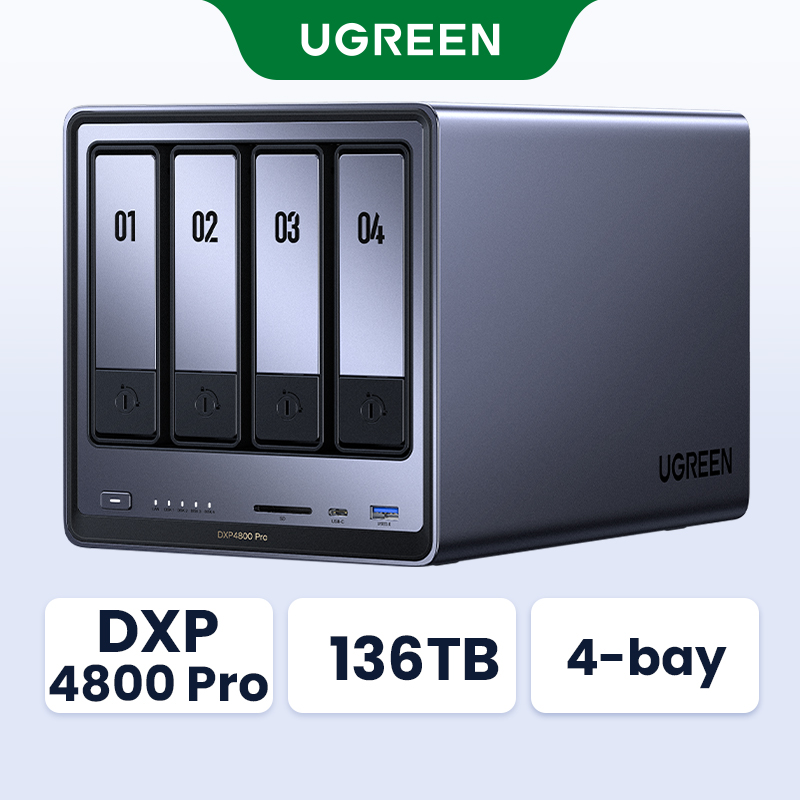 UGREEN NASync DXP4800 Plus 4-Bay Desktop NAS, Intel Pentium Gold