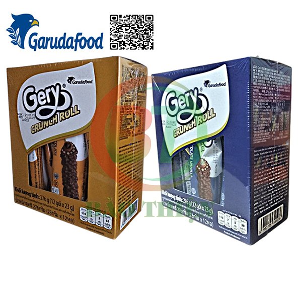 Bánh cuộn phủ Sô cô la Gery Crunch Roll Chocolate hộp 276g