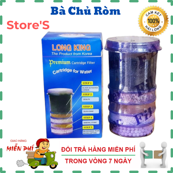 Trụ bình lọc nước 5 tầng dùng cho bình lọc nước Long King, Hưng long