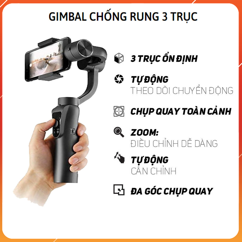 Tay cầm chống rung gimbal 3 axis handhled - gimbal chống rung 3 trục cho điện thoại cho quay video mượt mà, chụp hình ảnh đẹp, sắc nét, xoay 360 độ