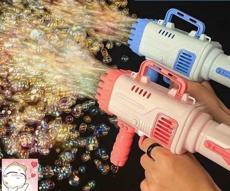 Đồ chơi máy thổi bong bóng 32 thổi bong bóng nhiều màu đẹp
