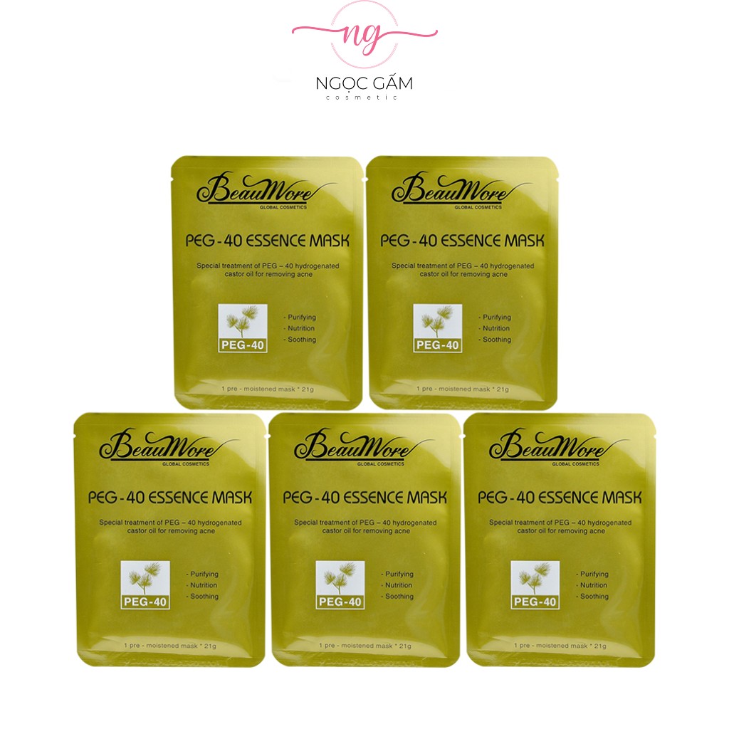Combo 10 mặt nạ collagen beaumore – nhập khẩu từ usa (collagen, ha, peg-40, pearl