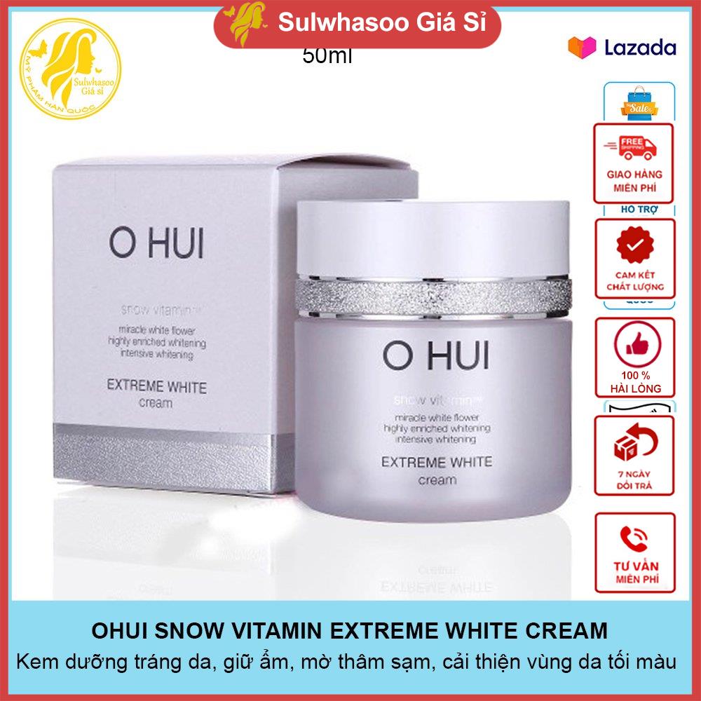 Kem dưỡng da, giảm mờ thâm sạm da OHUI Extreme White Cream Snow Vitamin full 50ml dành cho mọi loại 