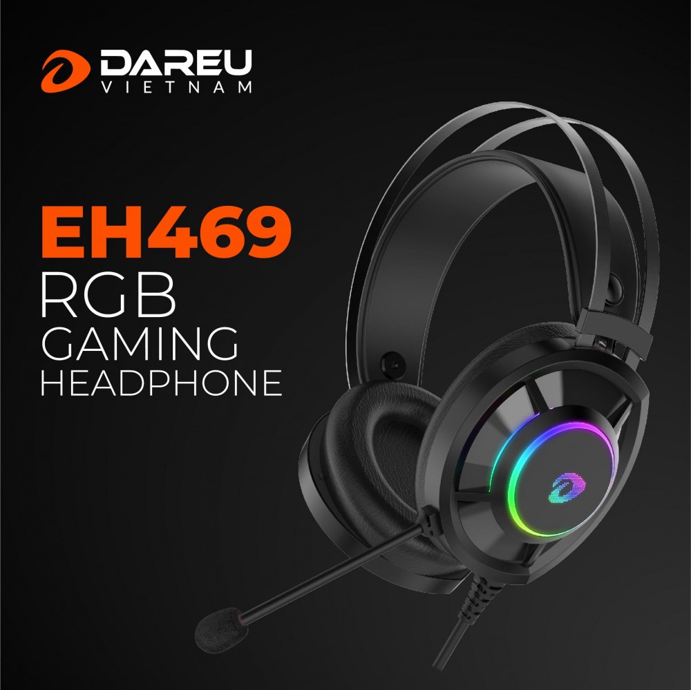 Tai nghe gaming dareu eh469 7.1 rgb led - chính hãng
