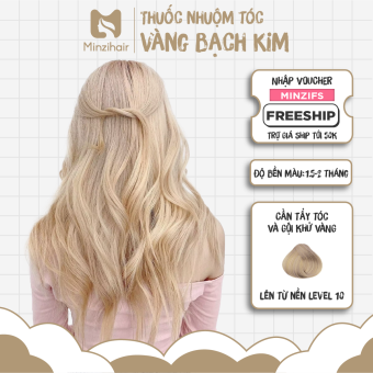 Thuốc Nhuộm Tóc Bạch Kim | Cần Tẩy Tóc | Tặng Trợ Dưỡng - Minzihair