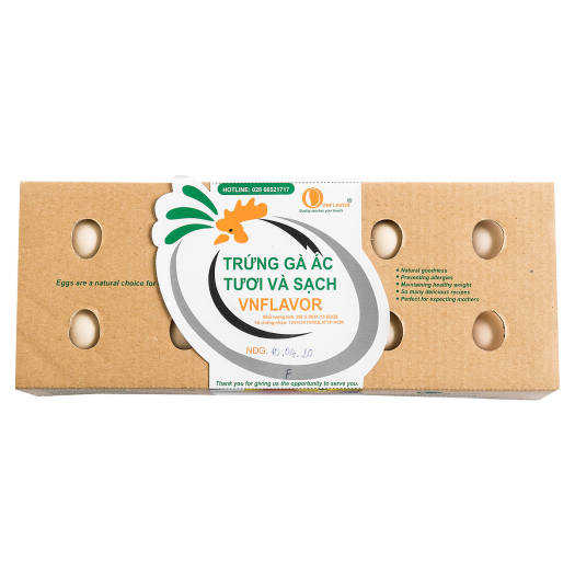 Trứng Gà Sạch Tafa 10 Trứng 600Gr (Size 60Gr/Trứng)