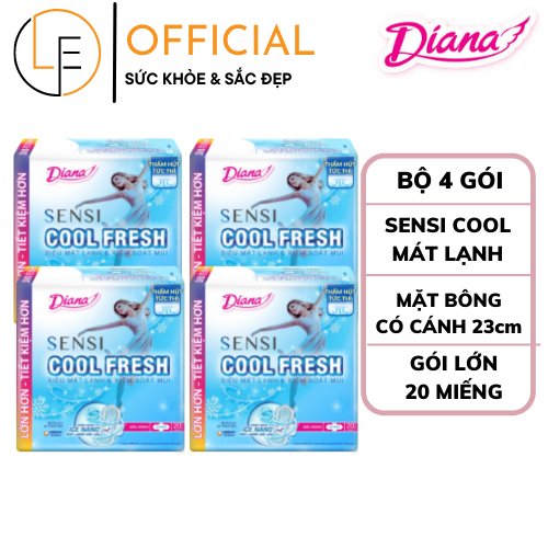 Băng Vệ Sinh Diana sensi cool fresh Mát Lạnh Có Cánh