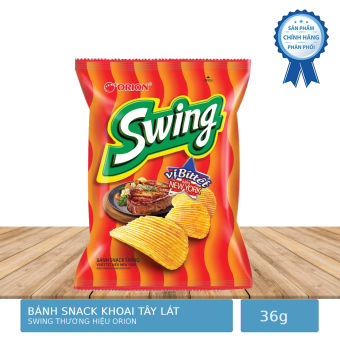 Bánh Snack Khoai Tây Vị Bít Tết Kiểu New York Swing Bò Nướng Bít Tết Gói 36g
