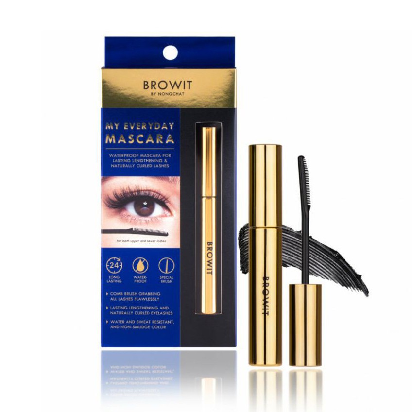 Chuốt mi dài dày cong chống nước Browit Nongchat My Everyday Mascara Thái Lan