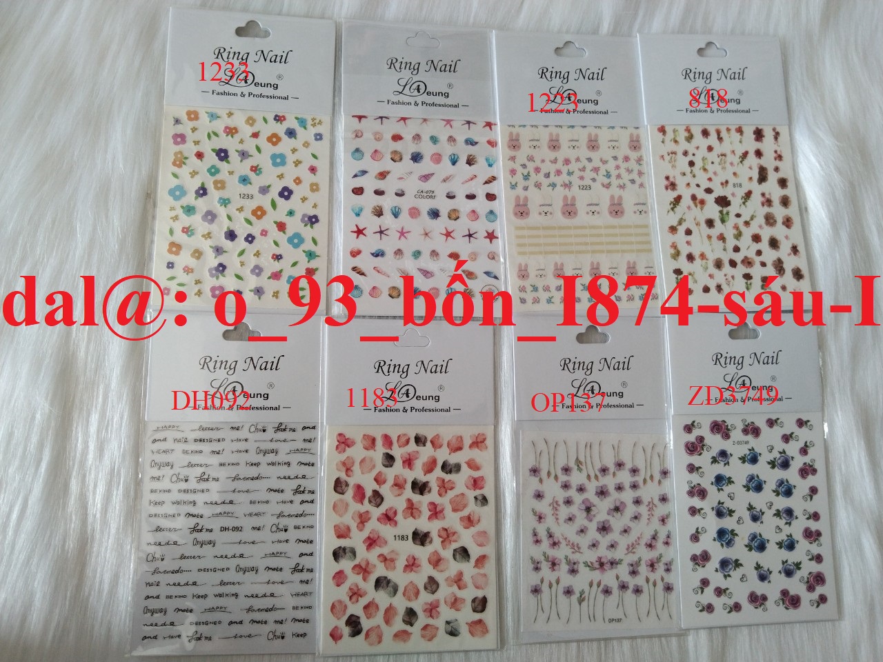 Sticker trang trí móng nhiều mẫu mã, nhiều màu sắc