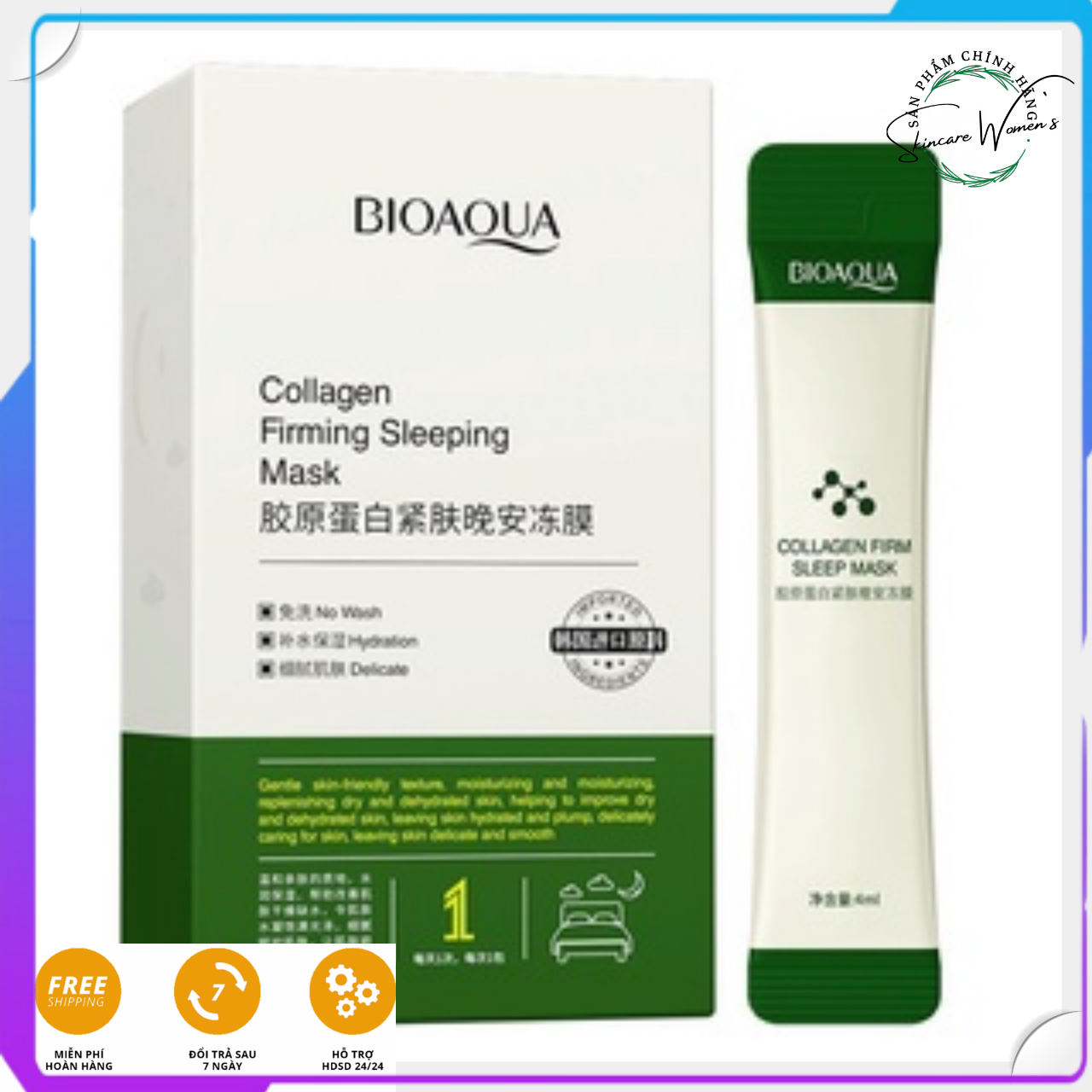 Hộp 20 mặt nạ ngủ thạch collagen nâng cơ mặt