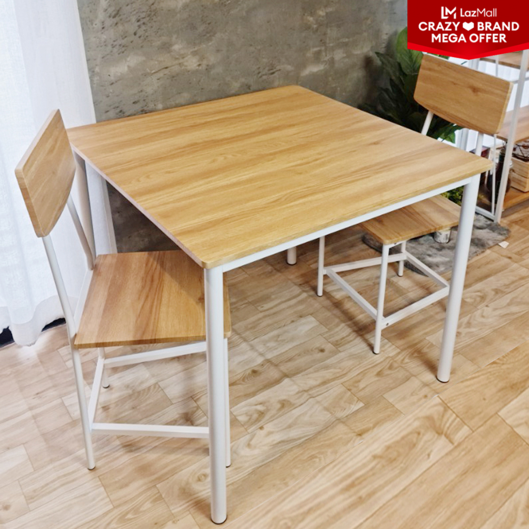 โต๊ะอาหาร2ที่นั้่ง ชุดโต๊ะอาหาร มินิมอล เก้าอี้2ตัว โต๊ะ1ตัว โต๊ะอาหาร ประกอบง่าย มีใบประกอบพร้อมอุปกรณ์ #VFG-2000B ราคา 2,490 บาท*ส่งฟรี