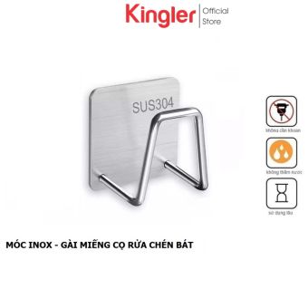 Móc Inox Đa Năng, Móc Treo Vung Nồi Dán Tường, Treo Miếng Cọ Rửa Bát, Nồi, Xoong Chảo, Móc Dán Tường Siêu Dính Với Miếng Dán 3M. Kingler 2010