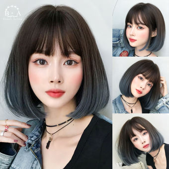 Tóc Giả Dài Vừa Với Tóc Mái Tóc Giả Toàn Bộ Cho Nữ Tóc Thẳng Mượt Với Tóc Mái Tóc Giả Toàn Bộ Tóc Thẳng Mượt Tóc Toàn Đầu Tóc Ngắn Màu Xanh Tóc Giả Dài Trung Bình