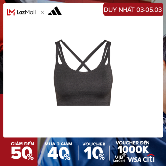 adidas TRAINING Áo Bra Fire Light Support Yoga Luxe Studio Nữ Màu đen HC3718