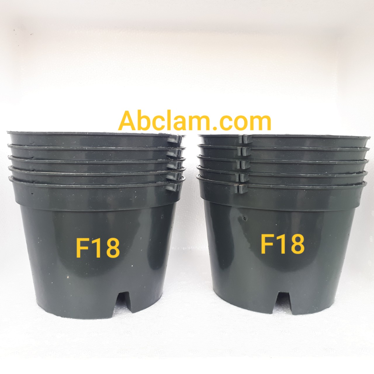 10 cái chậu nhựa đen cứng bít hông f18 trồng hoa lan, cây cảnh - phi 18cm