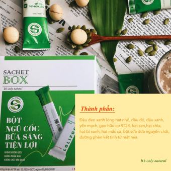 Ngũ cốc bữa sáng tiện lợi Lolifood hộp 20 gói x 18g tặng kèm 02 gói