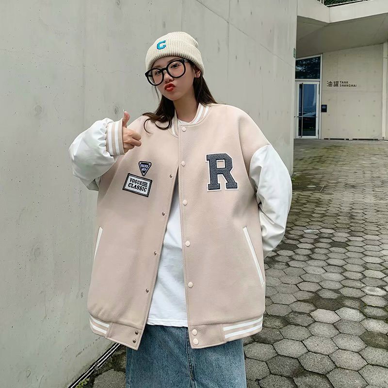Áo Khoác Bomber Nam Da Lộn Thêu Chữ R Cực Chất,Sản Phẩm Bán Shop Lớn,Chất Da Lộn Mịn Cao Cấp