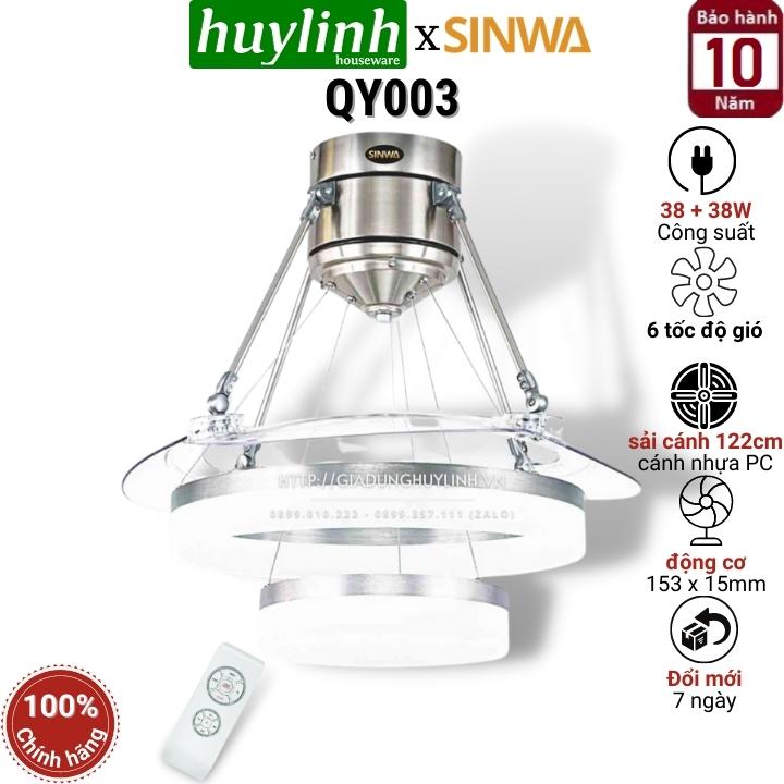 Quạt trần triển vọng đèn led sinwa qy003
