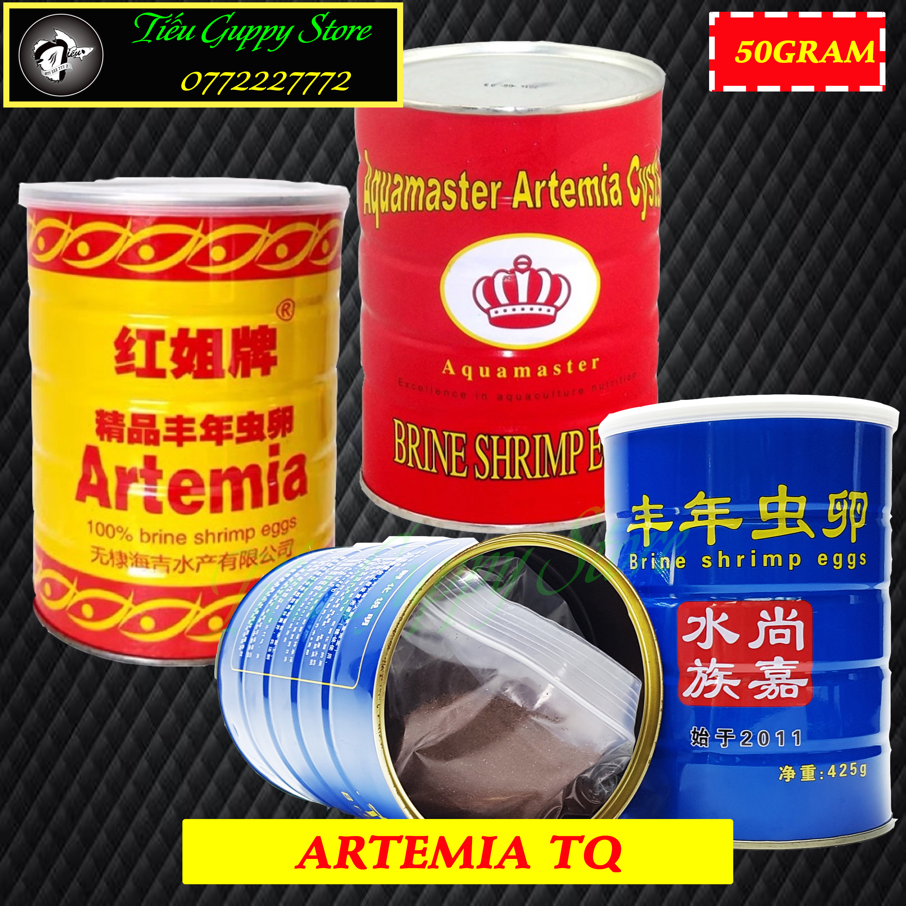 Trứng Artemia ấp nở hủ 50g - thức ăn tốt nhất dành cho cá cảnh