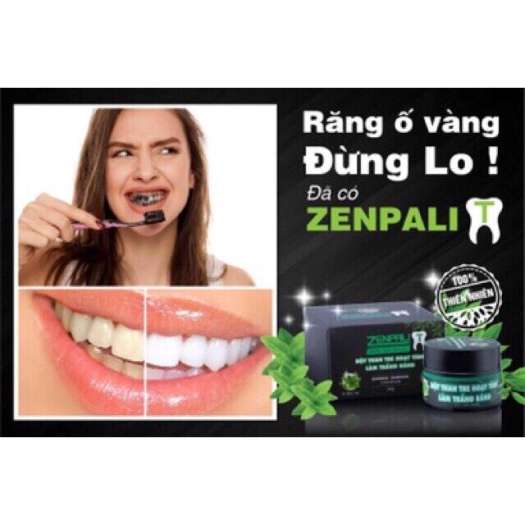 Zenpali Bột Than Tre Hoạt Tính Trắng Răng [Hàng Chuẩn Cty]