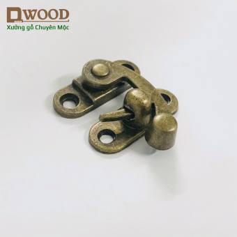 Bộ khóa giả cổ Dwood màu vàng đồng trang trí hộp tủ