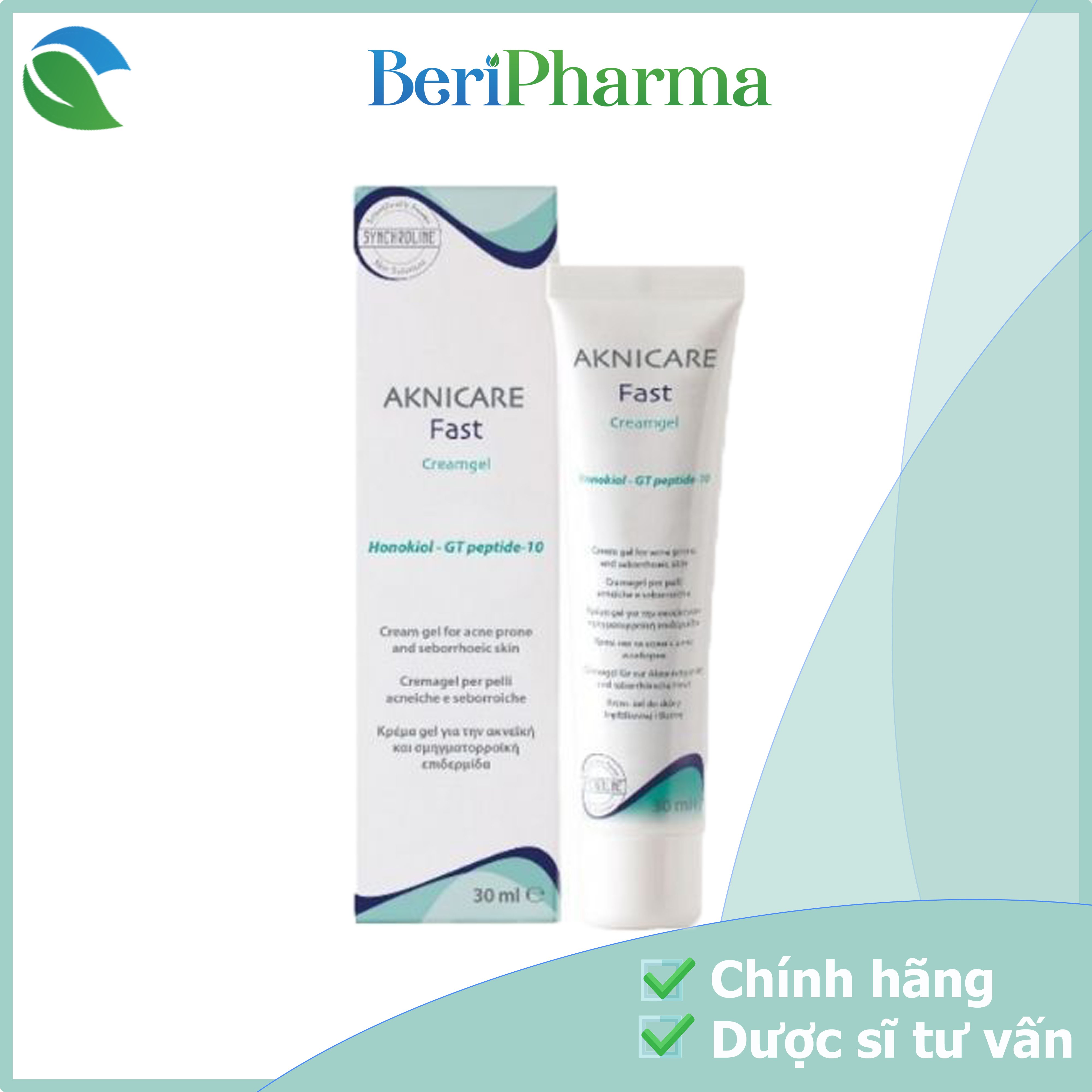 [HCM]Aknicare Kem Giảm Nhờn Mụn Fast Creamgel 30ml