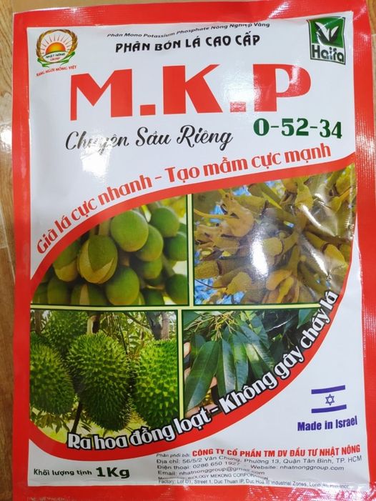 Phân bón- MKP Haifa- Gói 1kg- Nguyên liệu nhập khẩu từ ISRAEL- Tạo mầm hoa cực mạnh, ra hoa đồng loạt