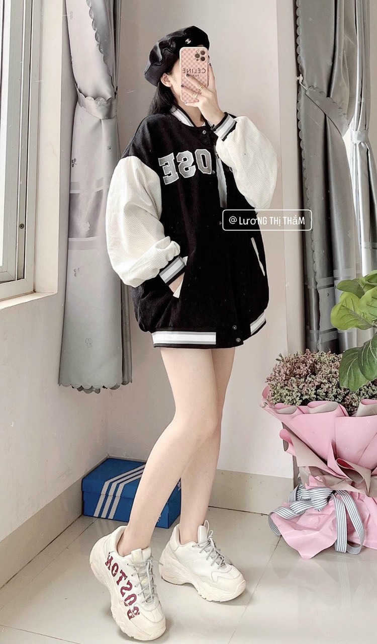 Áo khoác nhung tăm 2 lớp form rộng thời trang trẻ hot hit siêu phẩm hè 2022 doremon store